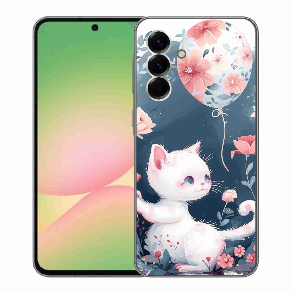 Gél borítás mmCase Samsung Galaxy A56 5G - cica lufival