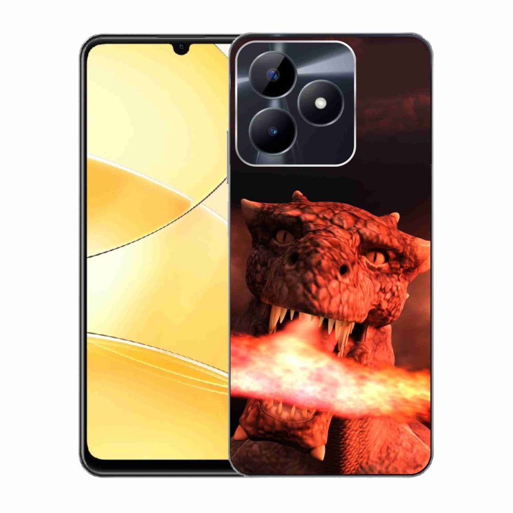 Zselés borító mmCase a Realme C51/C53 készülékhez - sárkány