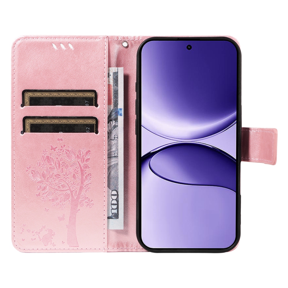 Fák könyv tokja Xiaomi Poco F7 5G - rózsaarany