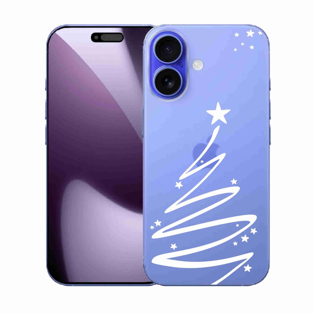 Zselés borítás mmCase iPhone 17 készülékhez - fehér fa átlátszó háttéren