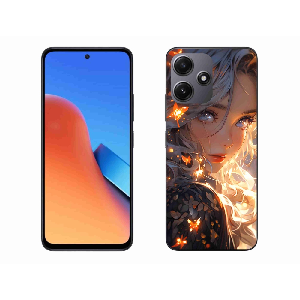 Gél borító mmCase a Xiaomi Redmi 12 5G-hez - lány és pillangók