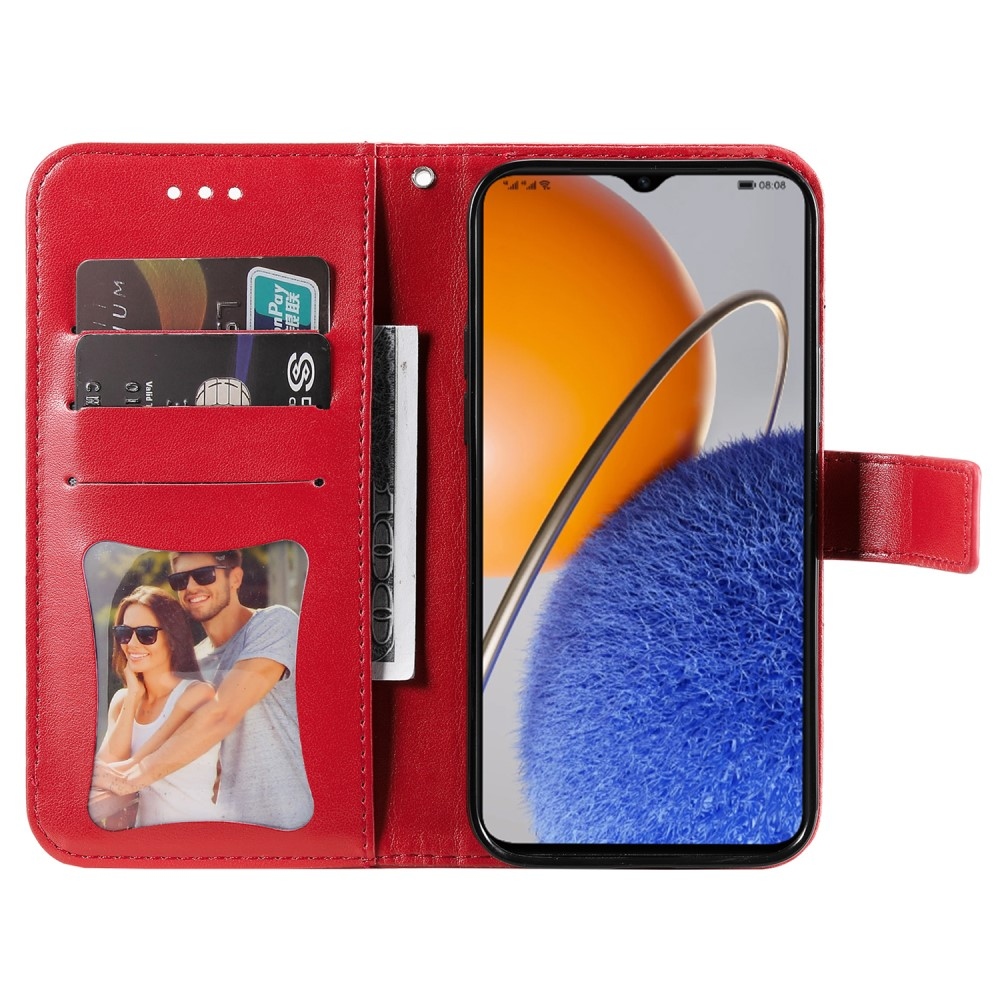 Mandala könyv tok Huawei Nova Y61-hez - piros