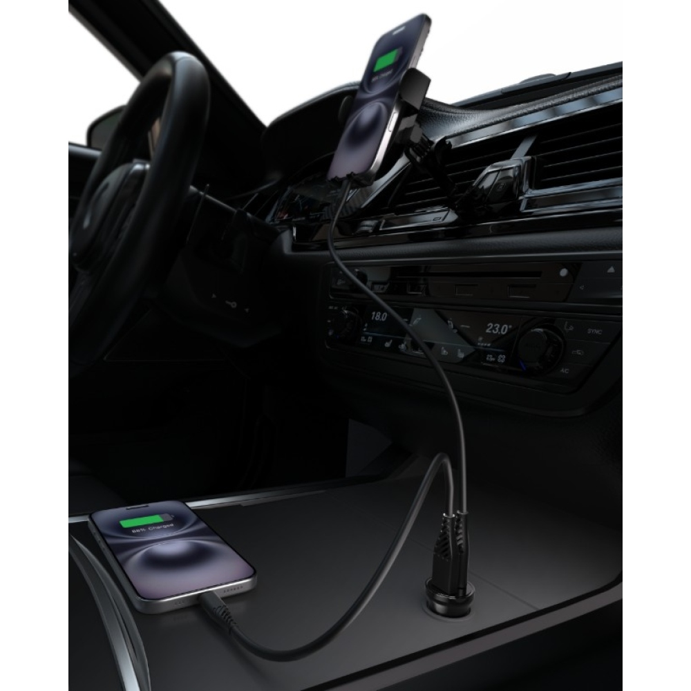 iPEAX autós töltő CL-04, PD, 30 W, 1x USB-C és 1x USB-A - fekete