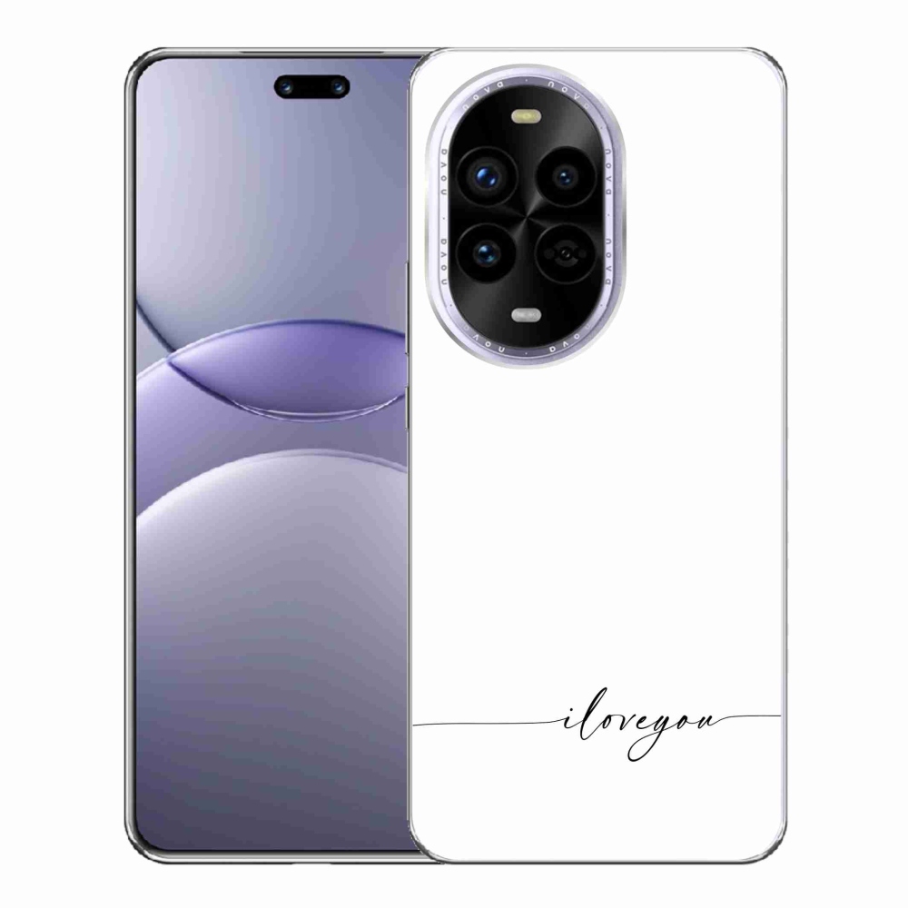Gél borító mmCase a Huawei Nova 13 Pro 5G számára - I love you fehér háttérrel