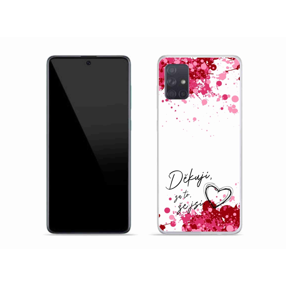 Gél borító mmCase Samsung Galaxy A51 - text in love 2 fehér háttérrel