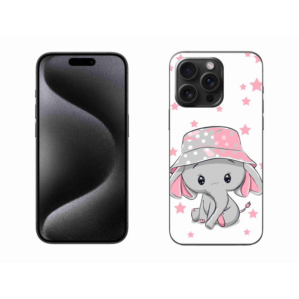 Zselés borítás mmCase iPhone 15 Pro Max készülékhez - rózsaszín elefánt