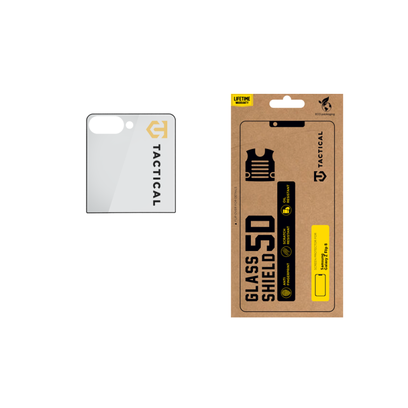 Tactical Glass Shield 5D üveg a Samsung Galaxy Z Flip 8-hoz, fekete (külső) 