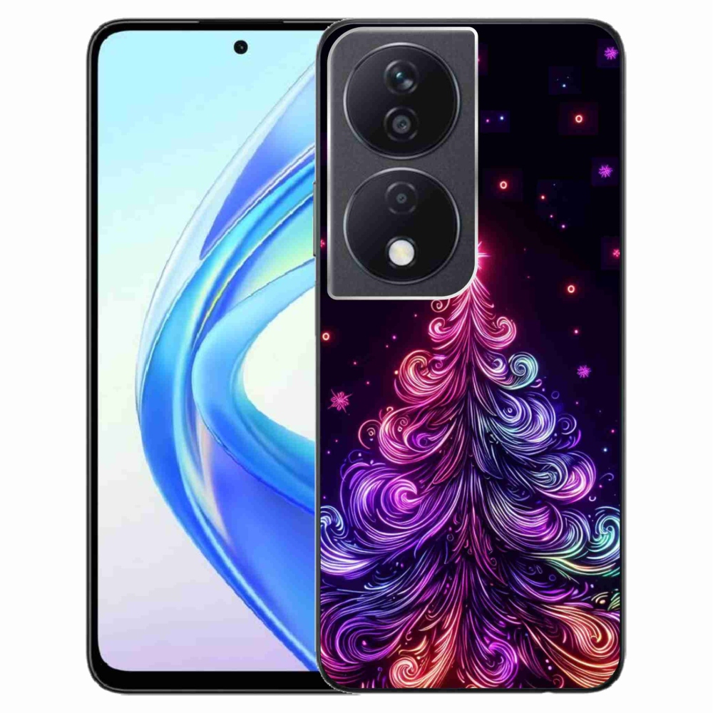 Gél borítás mmCase a Honor X7b/Honor 90 Smart készülékhez - neon karácsonyfa 1