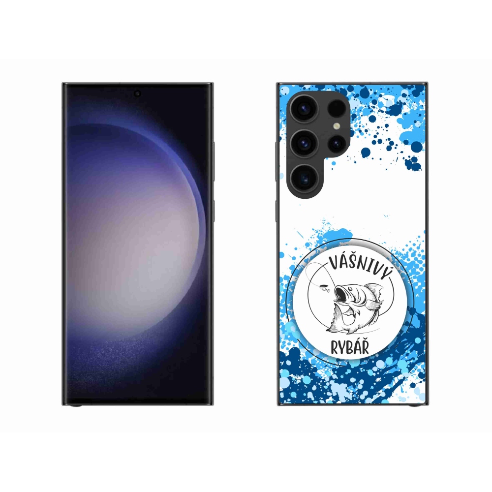 Gél borító mmCase Samsung Galaxy S23 Ultra 5G - szenvedélyes halász fehér háttérrel