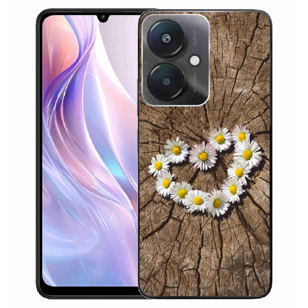 Gél borítás mmCase a Xiaomi Redmi 13C 5G-hez - százszorszépek szíve