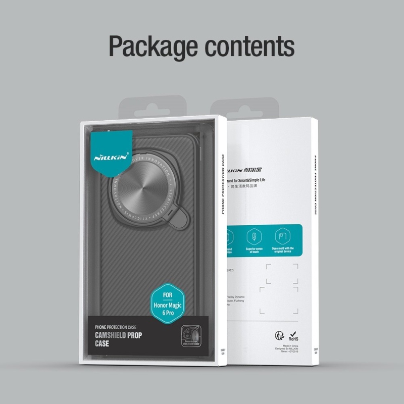 Nillkin CamShield támasz hátsó borítás Honor Magic 6 Pro fekete színű készülékhez