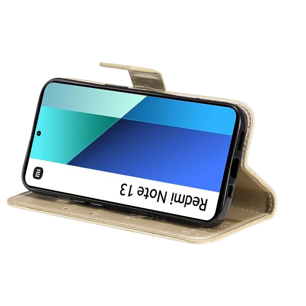 Fák könyv tok Xiaomi Redmi Note 13-hoz - arany színben