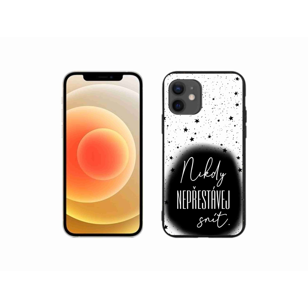 Zselés borítás mmCase iPhone 12 mini készülékhez - idézet 1 fekete-fehér háttér