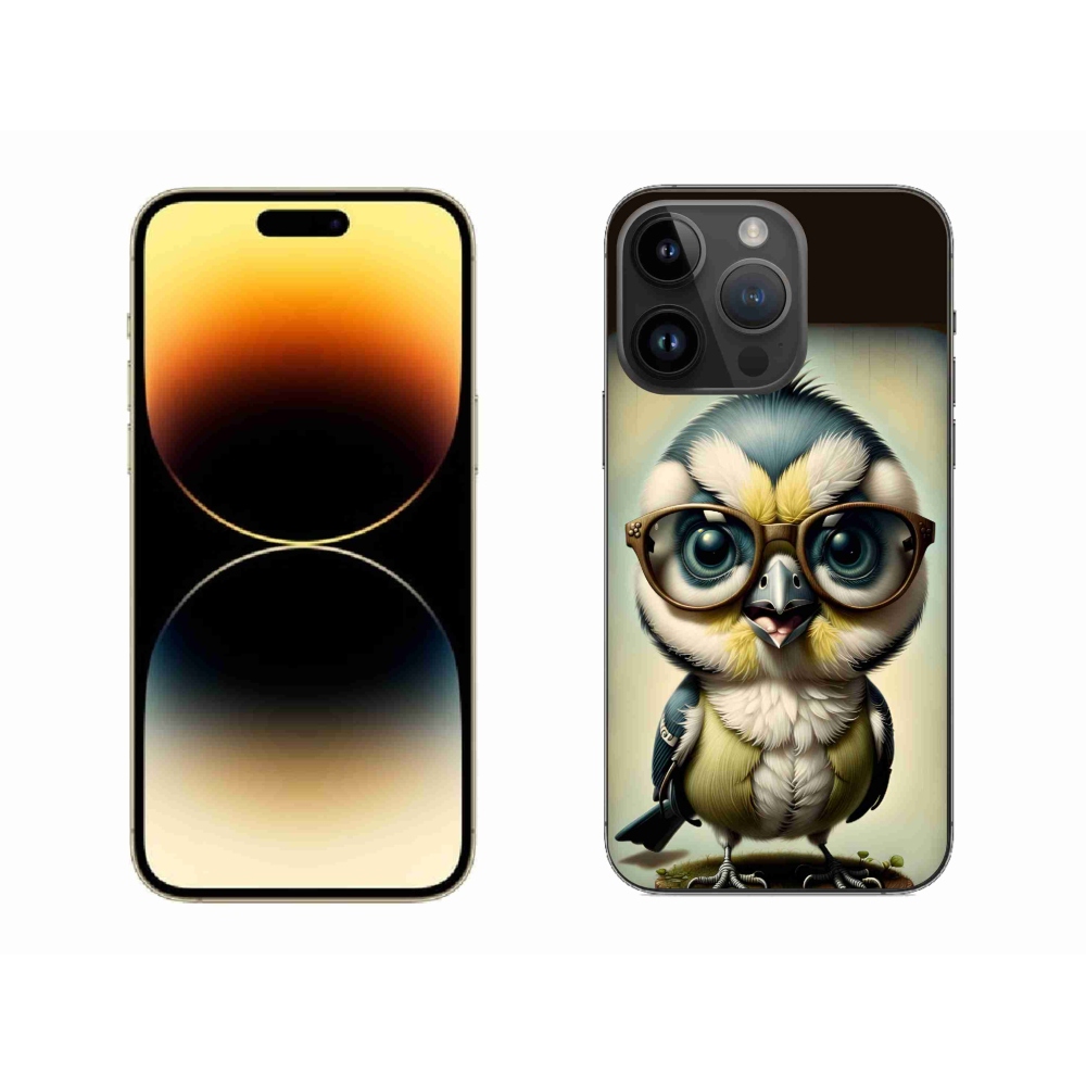 Zselés borítás mmCase iPhone 14 Pro Max készülékhez - kölyök szemüveggel