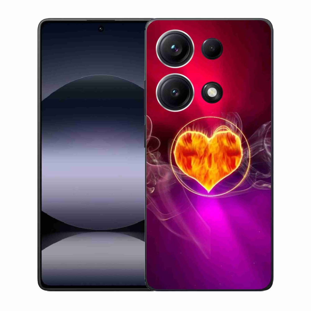 Gél borítás mmCase a Xiaomi Redmi Note 14S-hez - tüzes szív