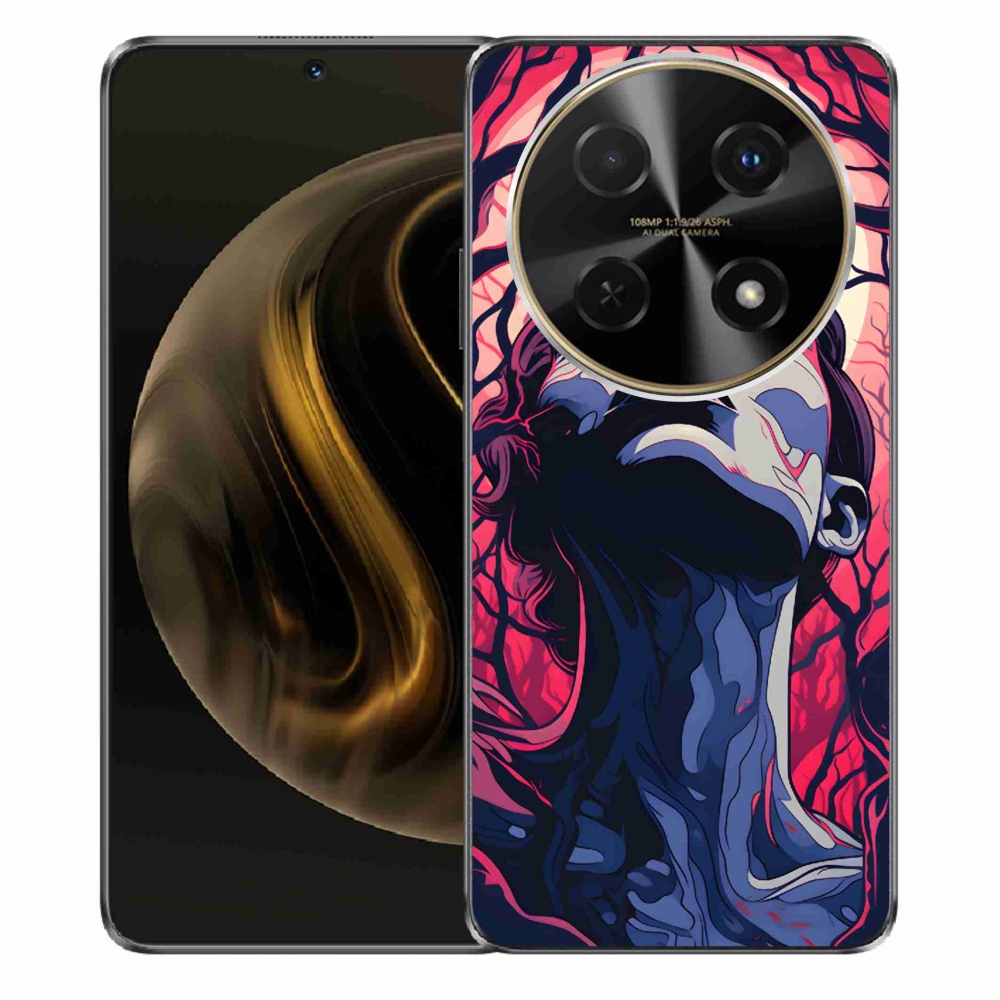 Gél borítás mmCase a Huawei Nova 12i készülékre - absztrakt arc