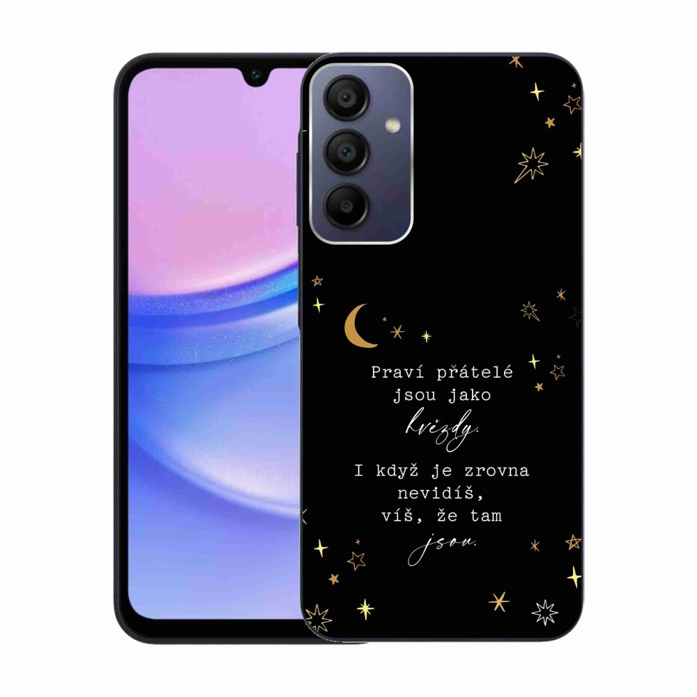 Gél borítás mmCase Samsung Galaxy A15 4G/5G - idézem 6 fekete háttérrel