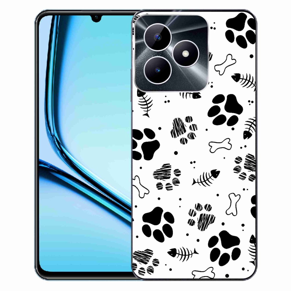 Zselés borítás mmCase a Realme Note 50 készülékhez - kutyamancsok 1