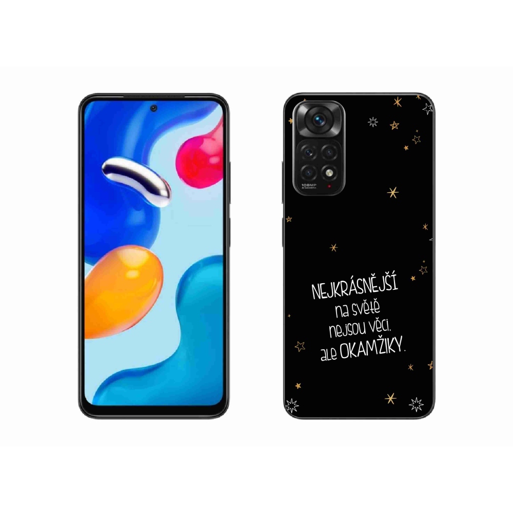 Gél borítás mmCase a Xiaomi Redmi Note 11S 4G-hez - idézet 4 fekete háttérrel