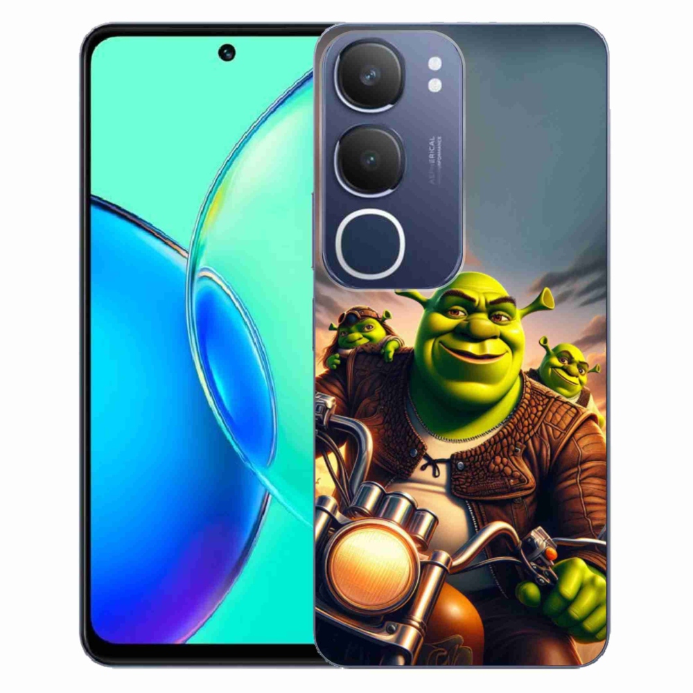 Gél borítás mmCase a Vivo Y19s készülékhez - Shrek egy motorkerékpáron