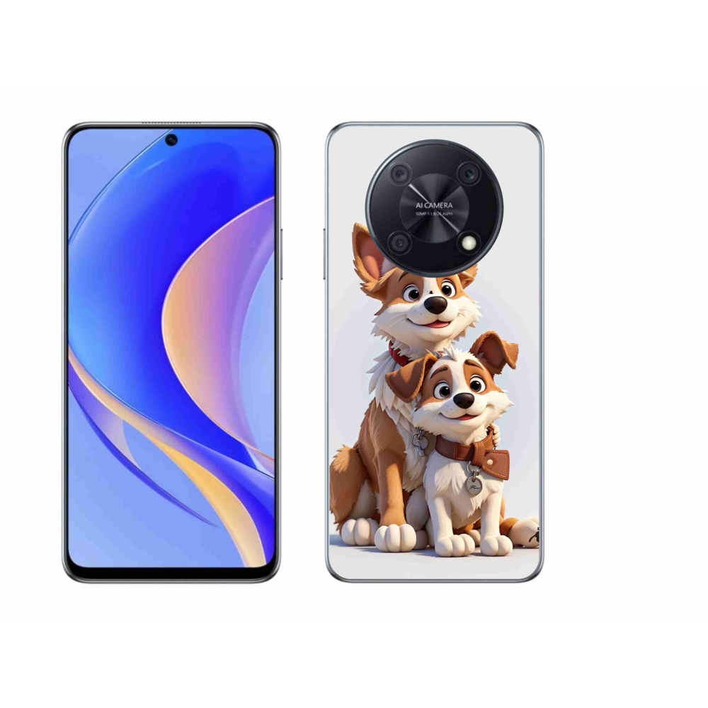 Gél borító mmCase a Huawei Nova Y90-hez - rajzoló kutyák