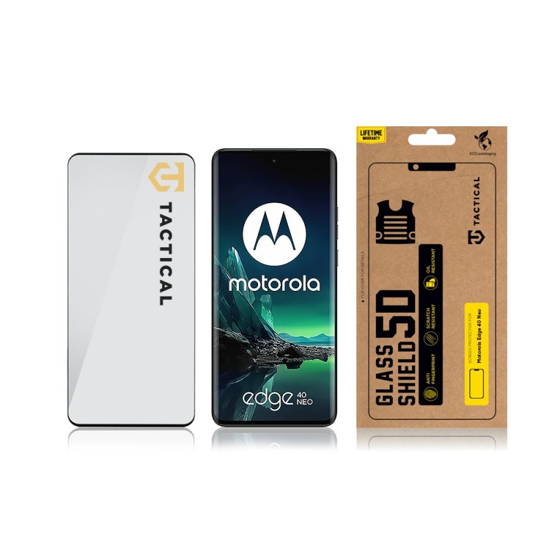 Tactical Glass Shield 5D üveg a Motorola Edge 40 Neo fekete verziójához