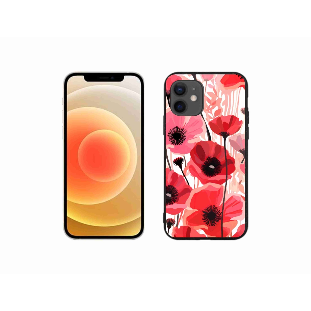 Zselés borítás mmCase iPhone 12 mini készülékhez - mákos 1