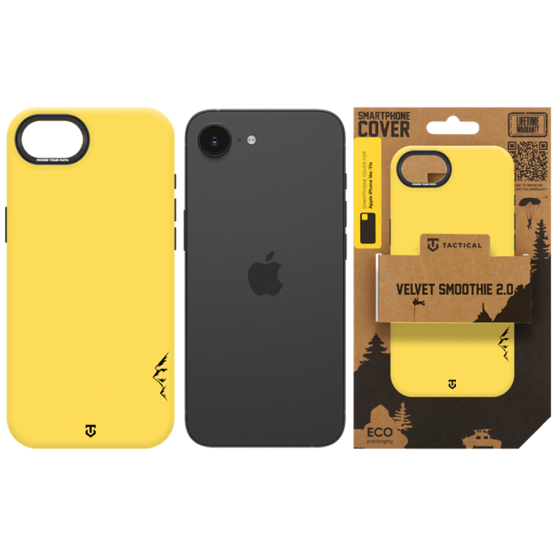 Tactical MagForce Velvet Smoothie 2.0 tok az Apple iPhone 16e/17e-hez, banánszínű