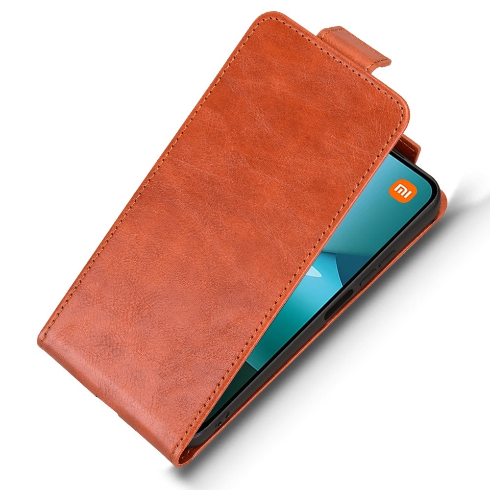 Vert flip tok Xiaomi Redmi 15C 4G (171mm)/Poco C85 4G (171mm) - narancssárga színben