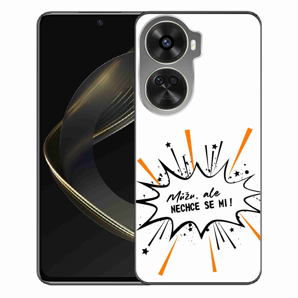 Gél borító mmCase a Huawei Nova 12 SE-hez - vicces szöveg 11 fehér háttérrel