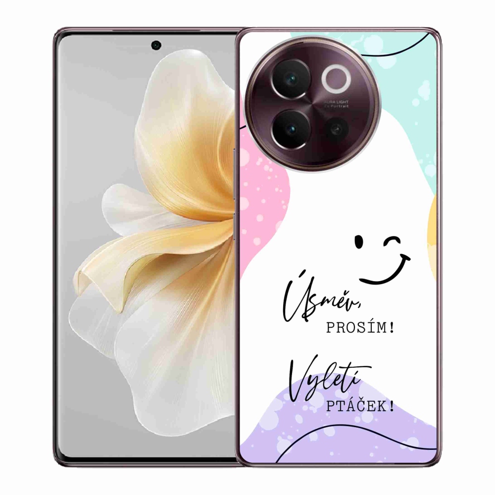 Gél borító mmCase a Vivo V40 Lite 5G-hez - vicces szöveg 4 fehér háttérrel