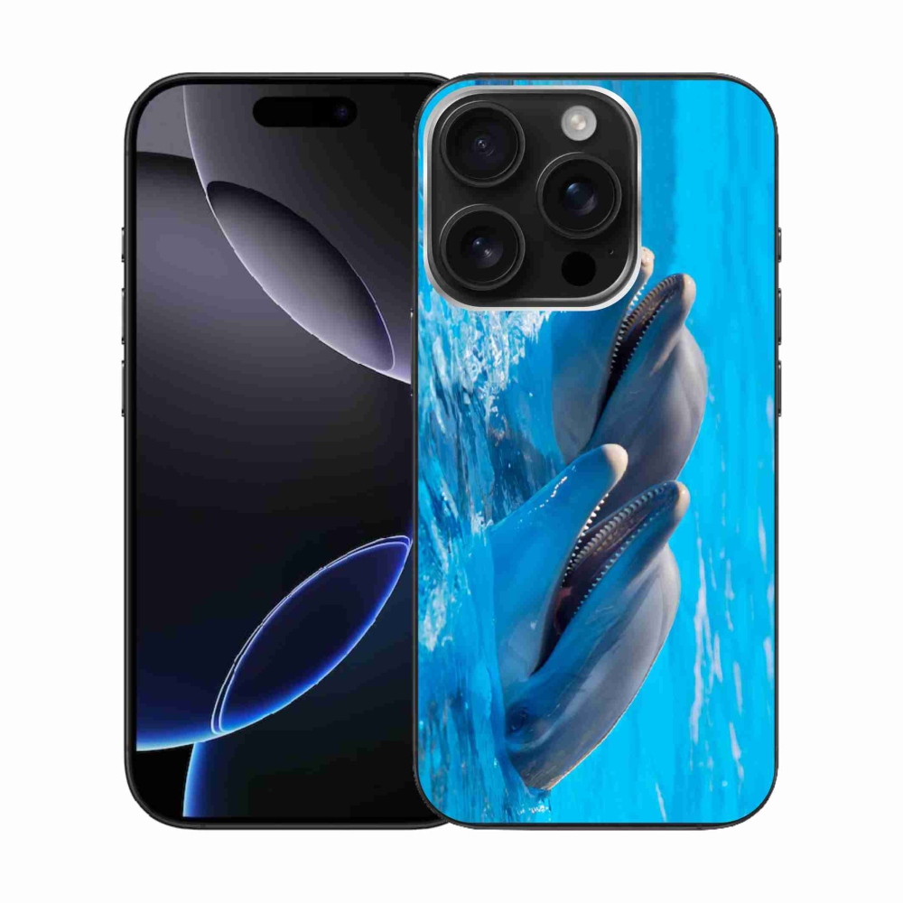 Zselés borítás mmCase iPhone 16 Pro készülékhez - delfinek