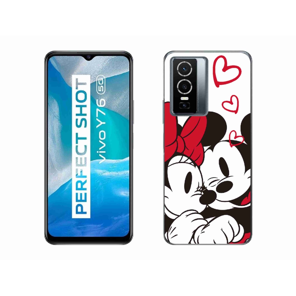 Zselés borítás mmCase a Vivo Y76 5G készülékhez - minnie és mickey