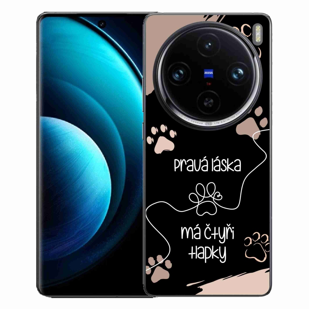 Zselés borítás mmCase a Vivo X100 Pro 5G készülékhez - kutya motívum 1 fekete háttér