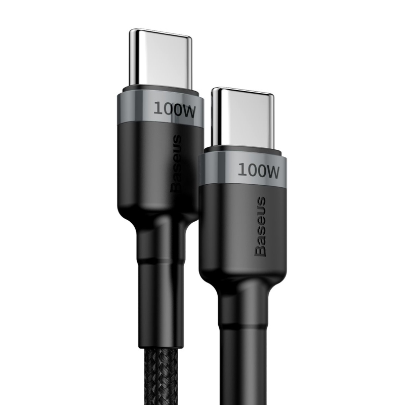 Baseus Cafule Flash töltő adat kábel USB-C - USB-C 100W 2m szürke/fekete