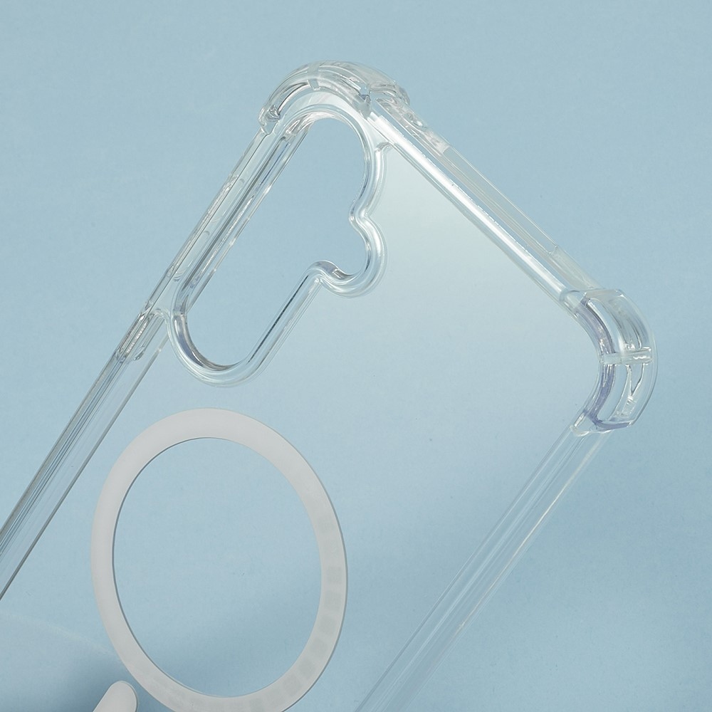 Átlátszó zselés tok MagSafe-val Samsung Galaxy A17 4G/5G készülékhez, megerősített sarkokkal
