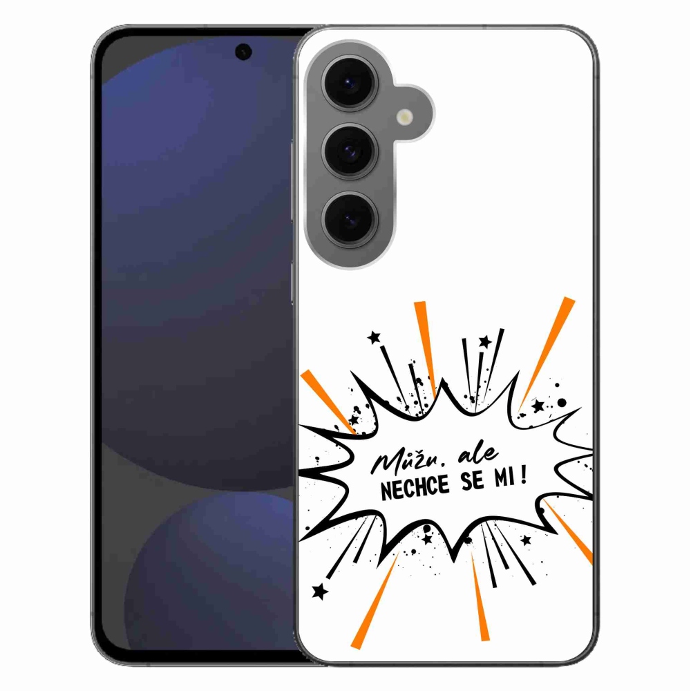 Gél borító mmCase Samsung Galaxy S24 FE - vicces szöveg 11 fehér háttér