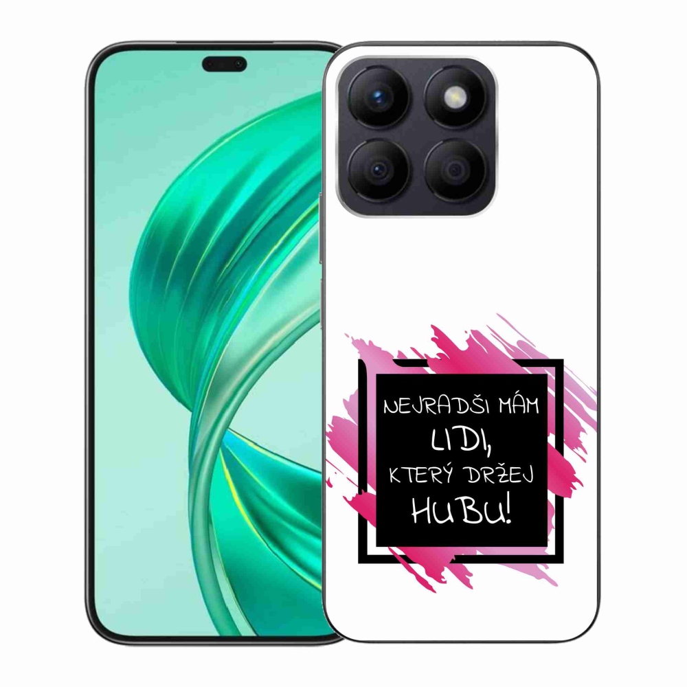 Gél borító mmCase a Honor X8b készülékhez - vicces szöveg 7 fekete és fehér háttérrel