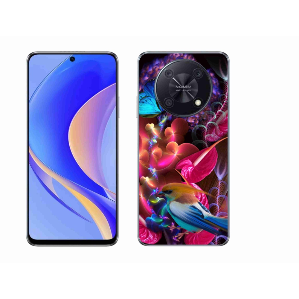 Gél borító mmCase a Huawei Nova Y90 készülékhez - színes virágok