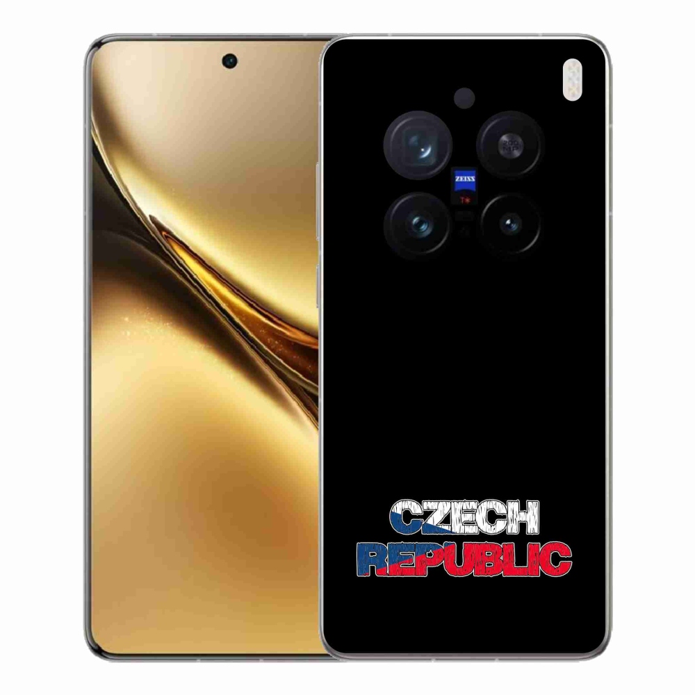 Zselés borítás mmCase a Vivo X200 Pro 5G készülékhez - Csehország fekete háttér