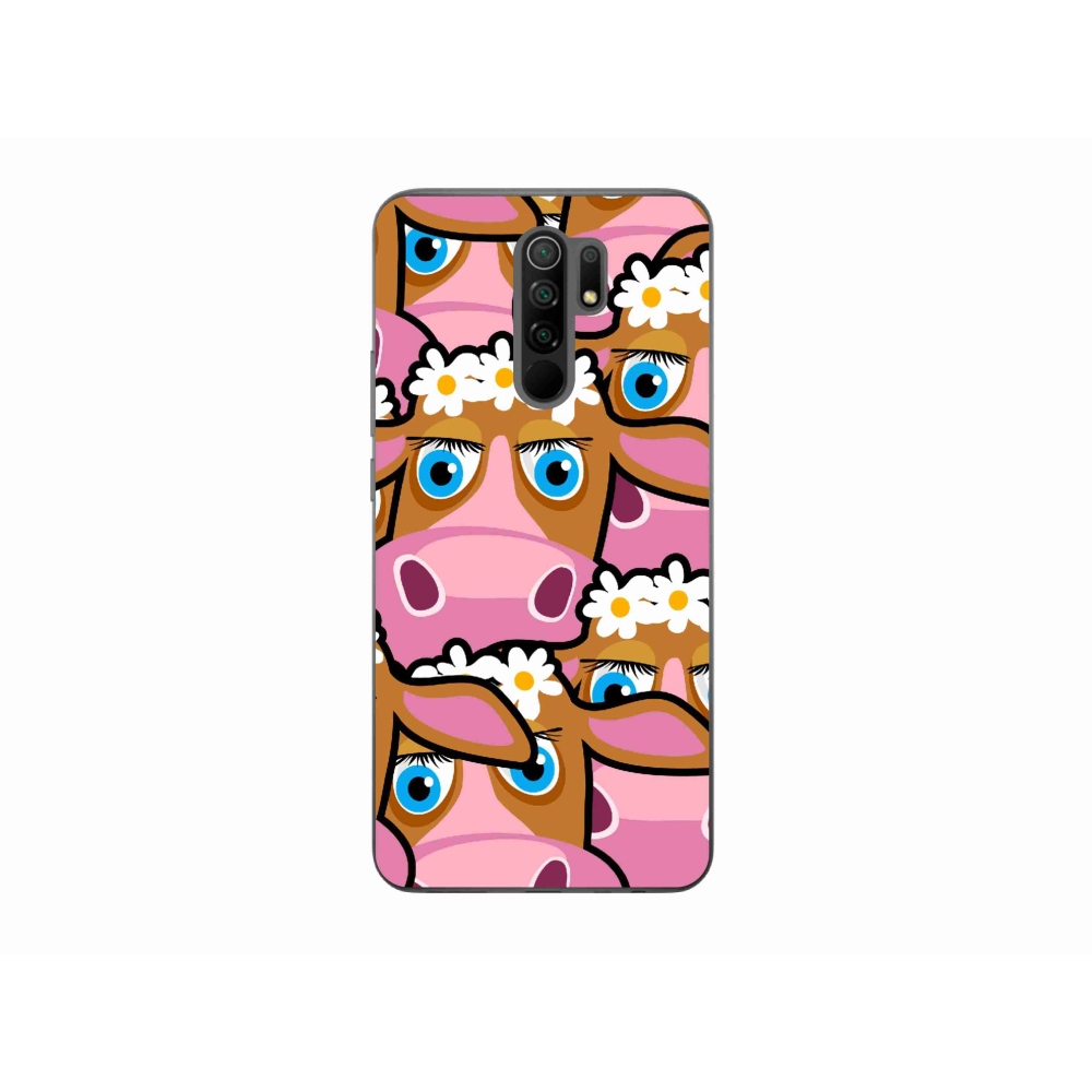 Gél borítás mmCase a Xiaomi Redmi 9-hez - rajzfilm tehenek