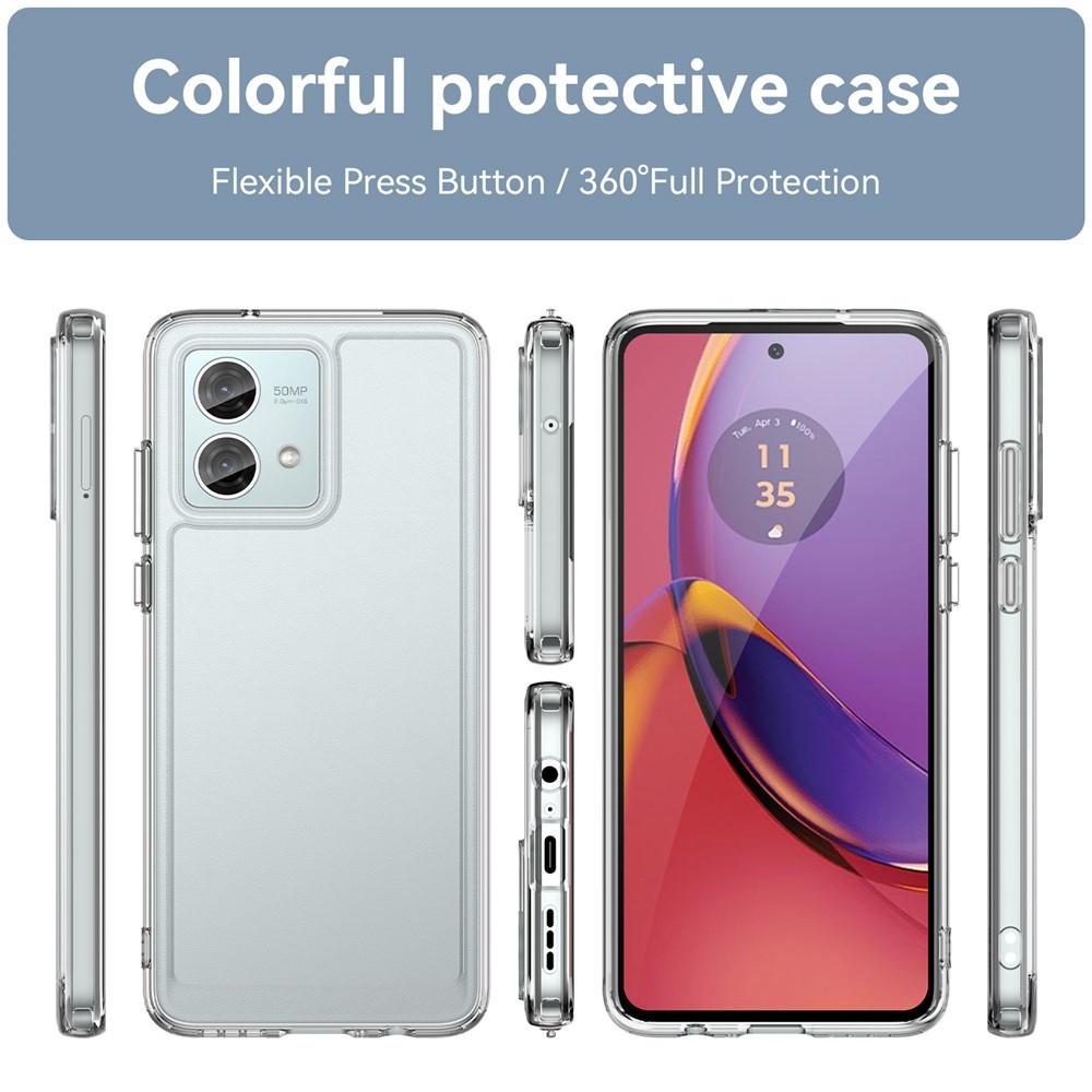 Zselés tok kemény hátlappal Motorola Moto G84 5G - átlátszó