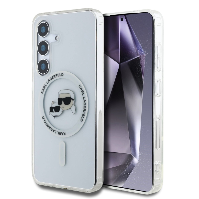 Karl Lagerfeld IML K&CH Heads MagSafe hátlap Samsung Galaxy S25 átlátszóhoz