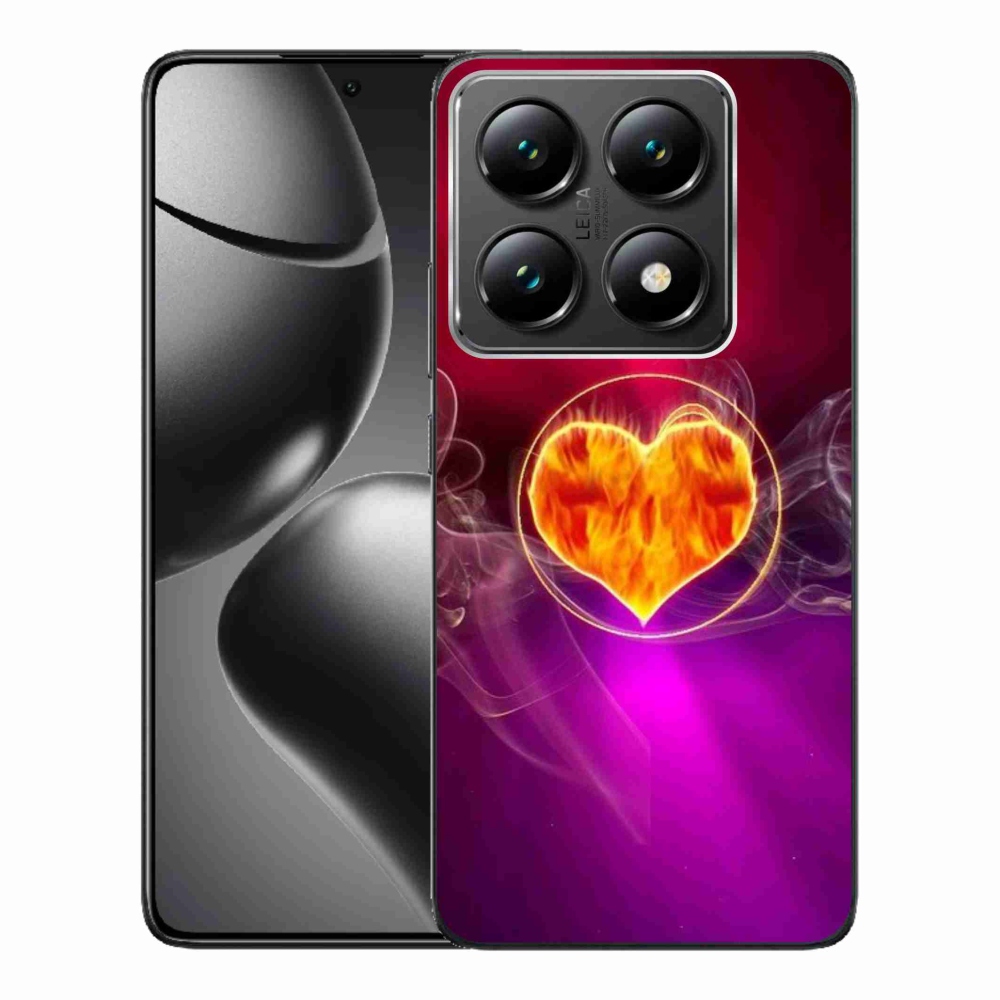 Gél borítás mmCase a Xiaomi 14T Pro számára - tüzes szív