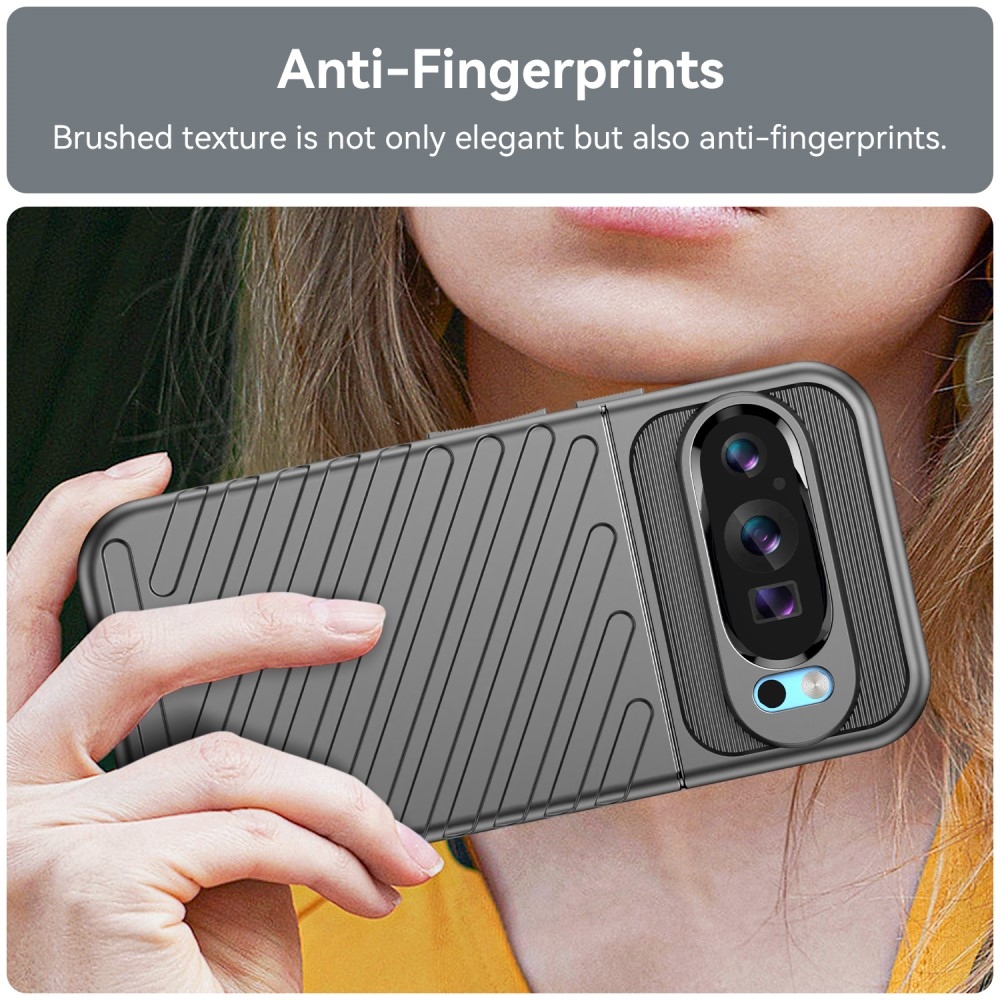 Thunder tartós zselés tok Google Pixel 9/9 Pro készülékhez - fekete