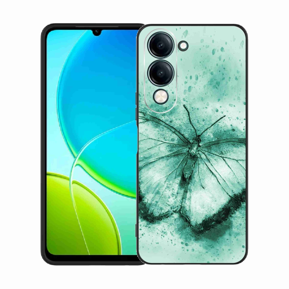 Zselés borítás mmCase a Vivo Y29s 5G-hez - zöld pillangó