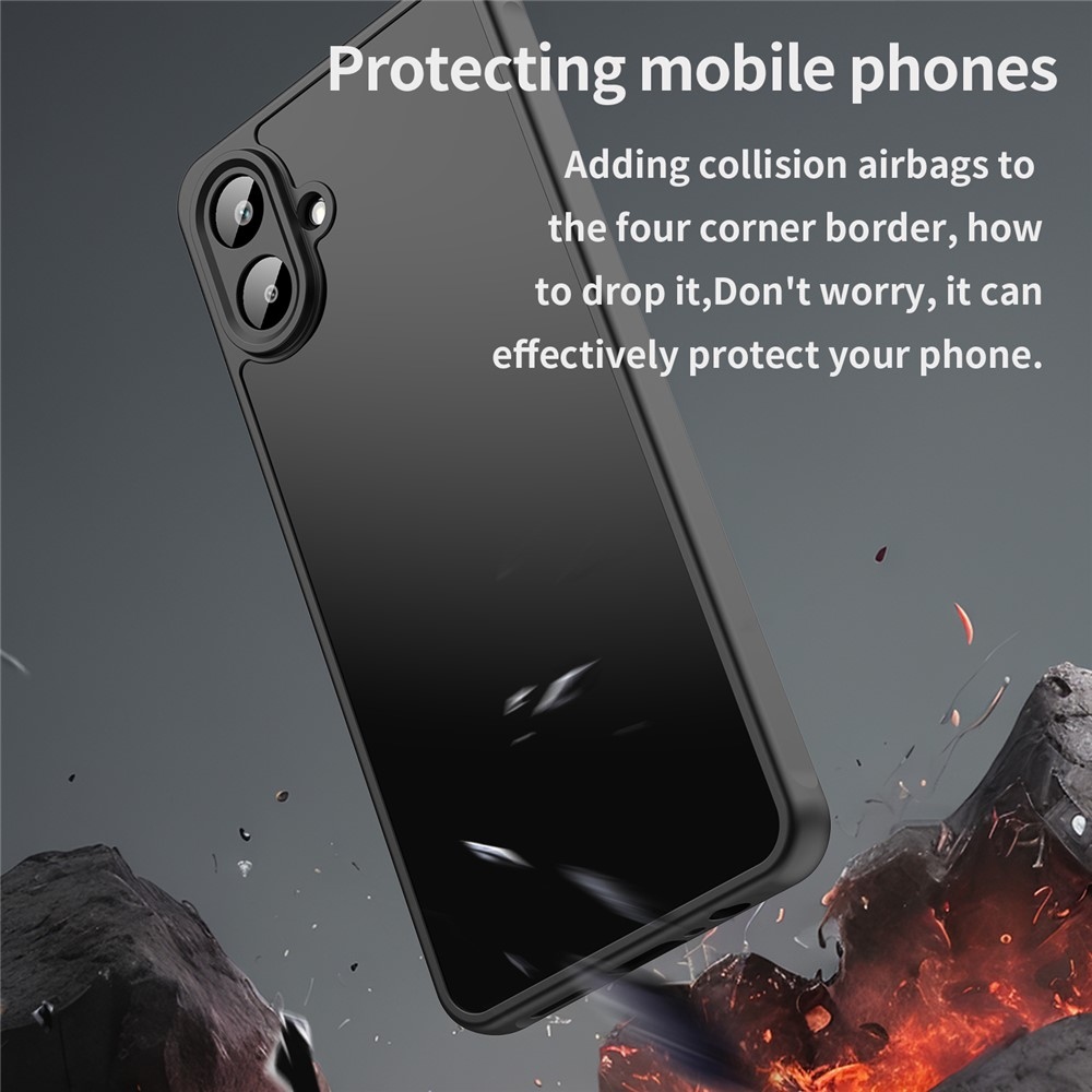 Gél tok kemény hátlappal a Samsung Galaxy A07 4G készülékhez - fekete / fekete