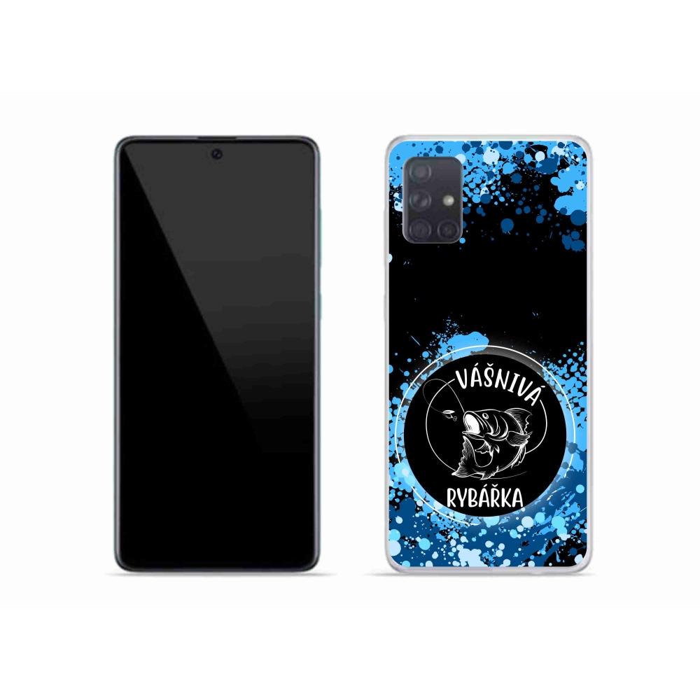 Gél borító mmCase Samsung Galaxy A51 - szenvedélyes halásznő fekete háttérrel