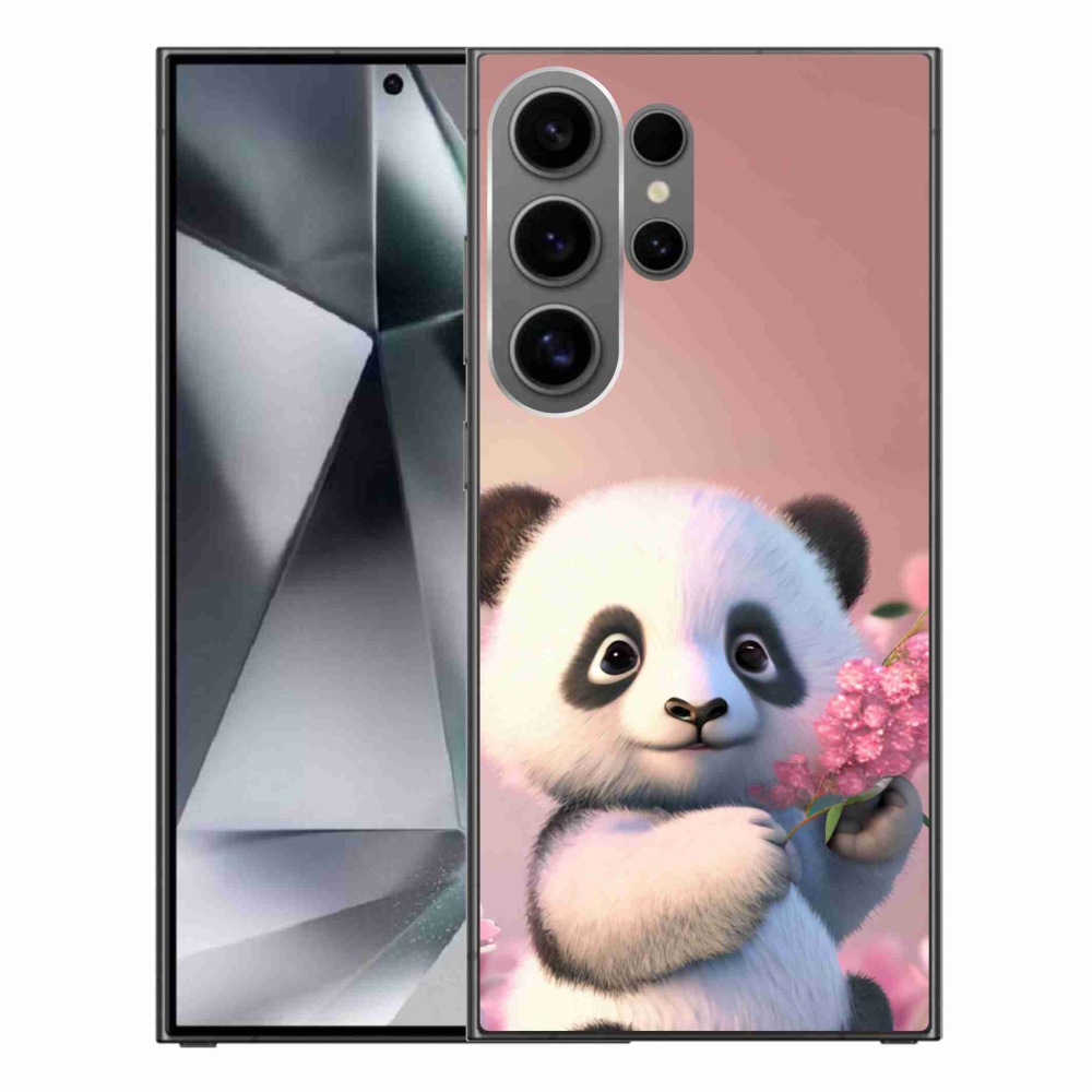 Gél védőhuzat mmCase Samsung Galaxy S24 Ultra készülékhez - aranyos panda