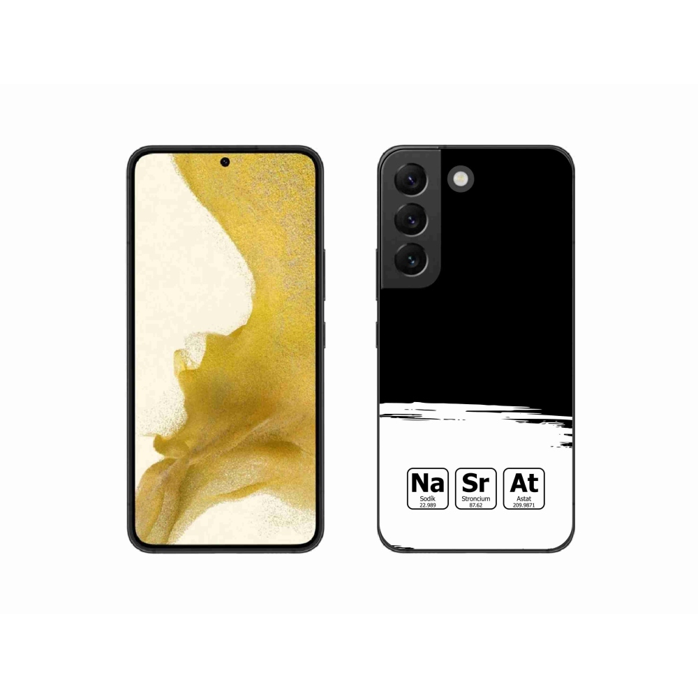 Gél borítás mmCase Samsung Galaxy S22 5G - kémiai elemek fehér és fekete háttérrel